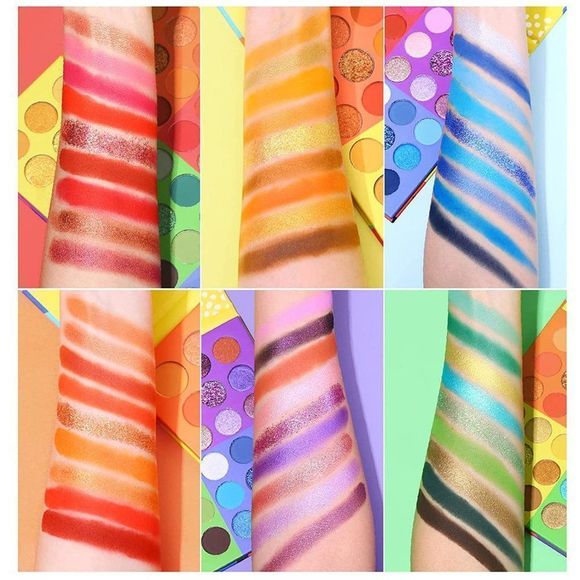 UCANBE Splashy Candies Eyeshadow Palette + 15pcs Makeup Brush Set - Picture 5 of 6